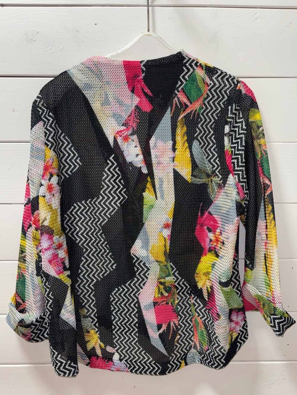 Joseph Ribkoff Abstract Mesh Jacket – Multicolor – Size 12 - Picture 7 of 12